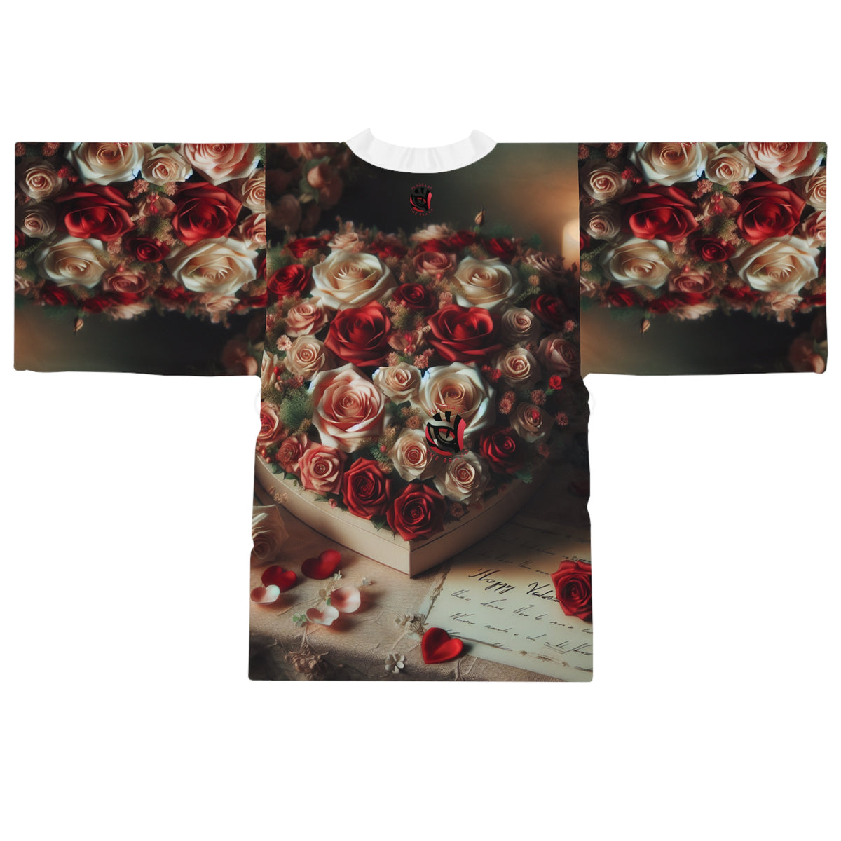 Elegant Floral Long Sleeve Kimono Robe