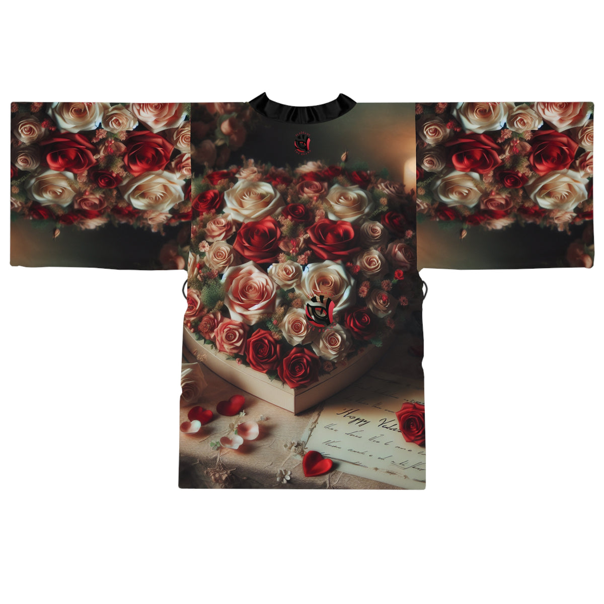 Elegant Floral Long Sleeve Kimono Robe