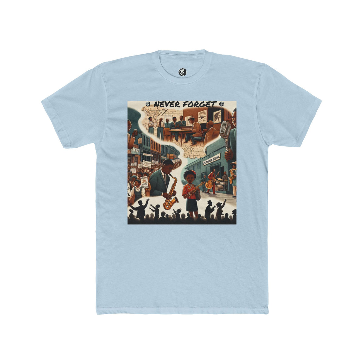 Unisex Cotton Crew Tee - 'Never Forget' Black History