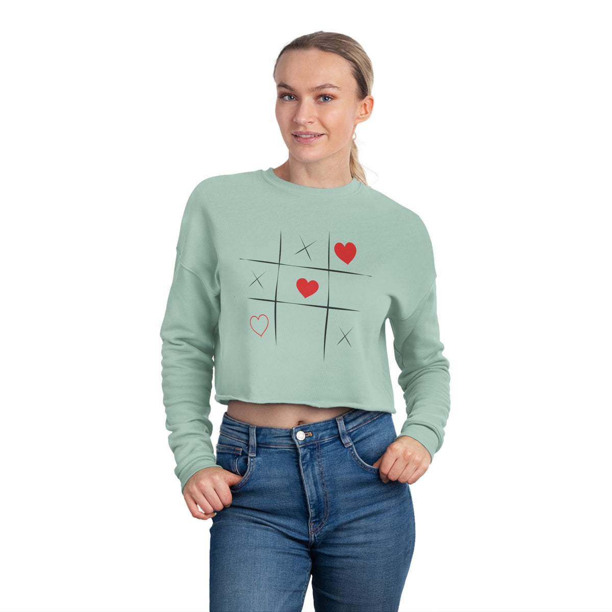 Trendy Women's Cropped Sweatshirt