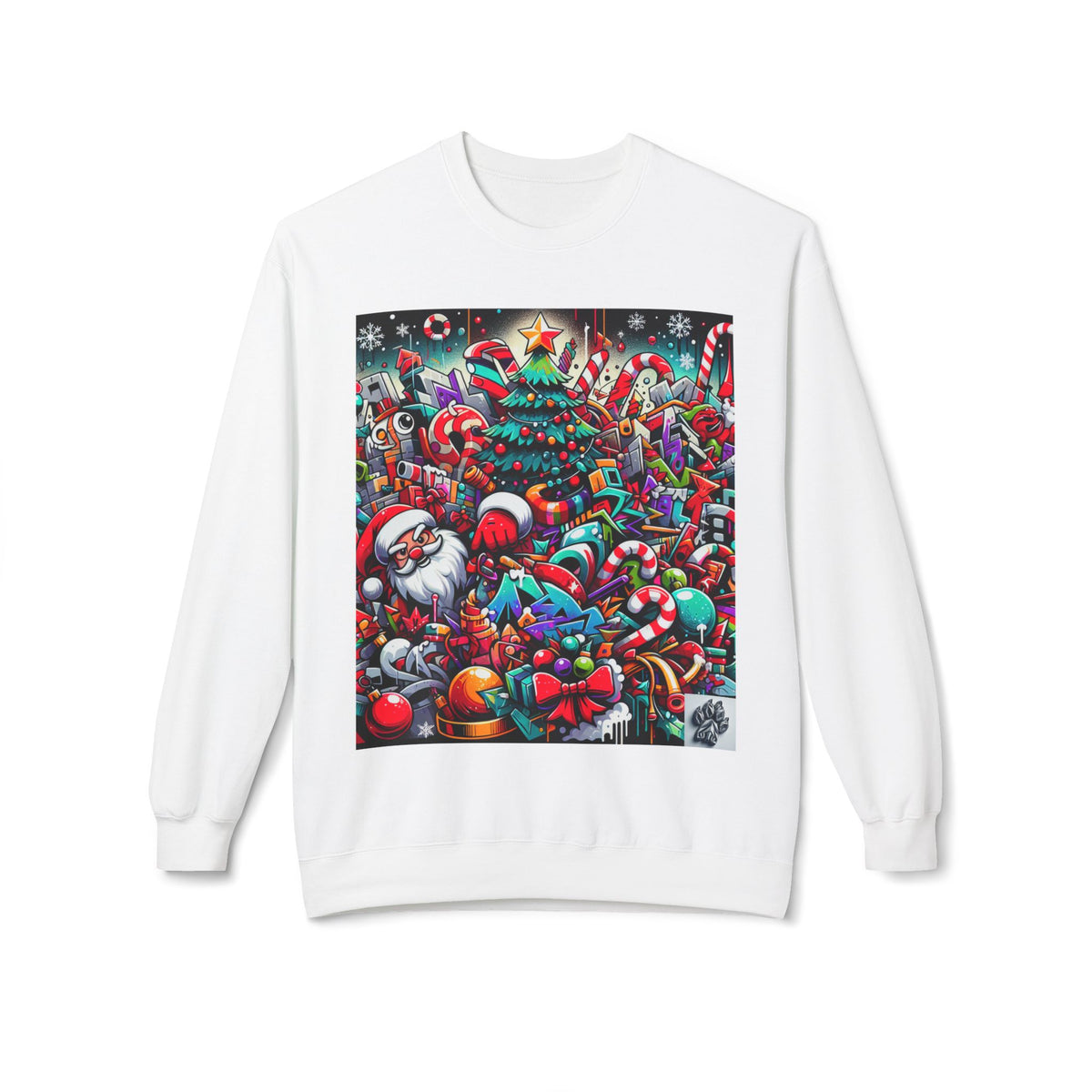 Festive Christmas Sweatshirt with Santa and Holiday Cheer Design