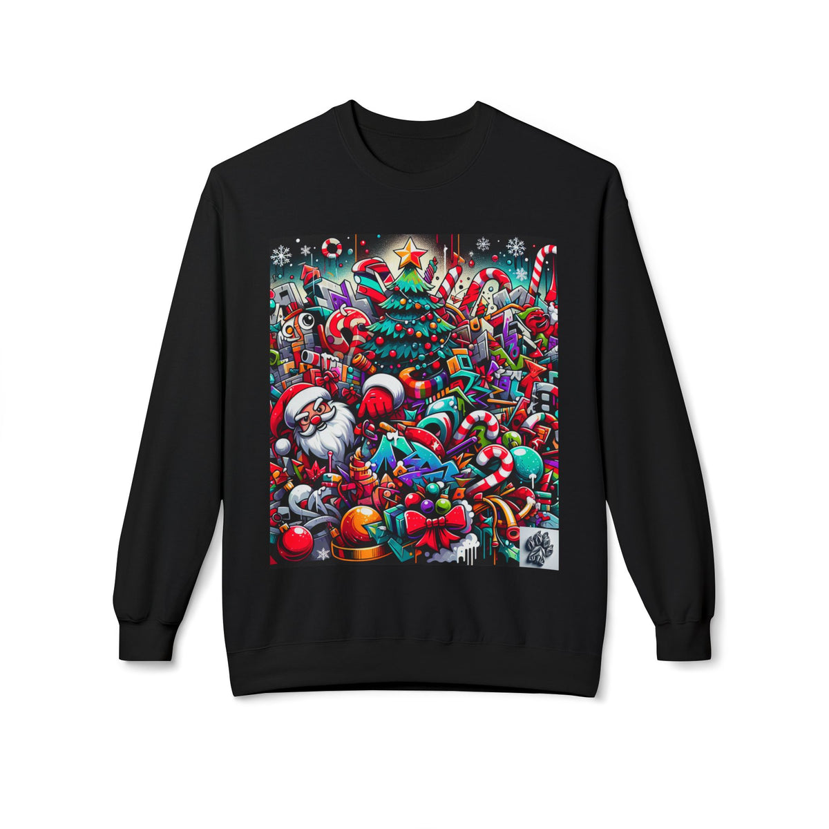 Festive Christmas Sweatshirt with Santa and Holiday Cheer Design