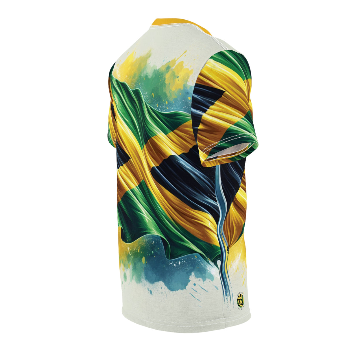 Jamaican Flag Unisex Cut & Sew Tee - Vibrant Colors for Celebrations & Everyday Wear