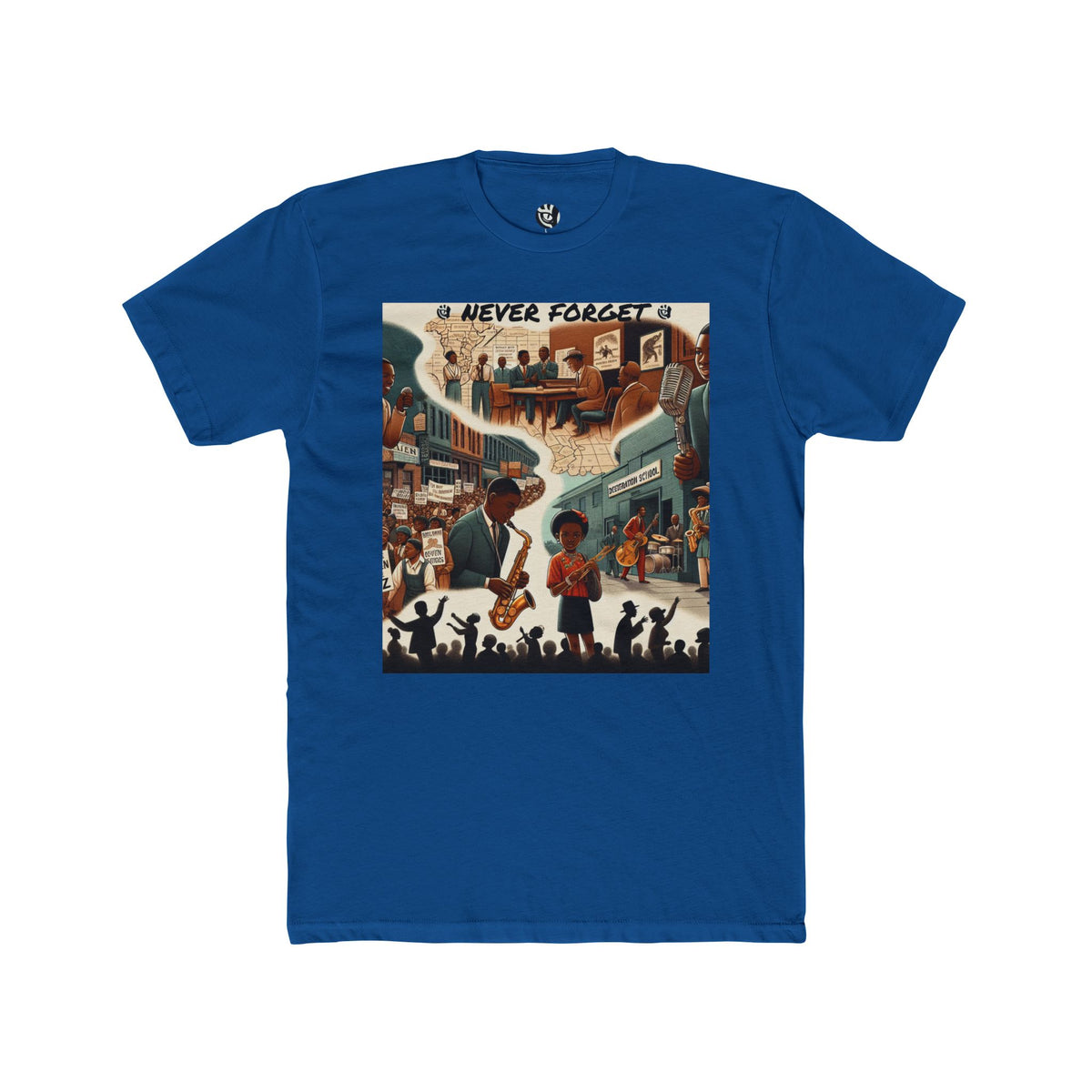 Unisex Cotton Crew Tee - 'Never Forget' Black History