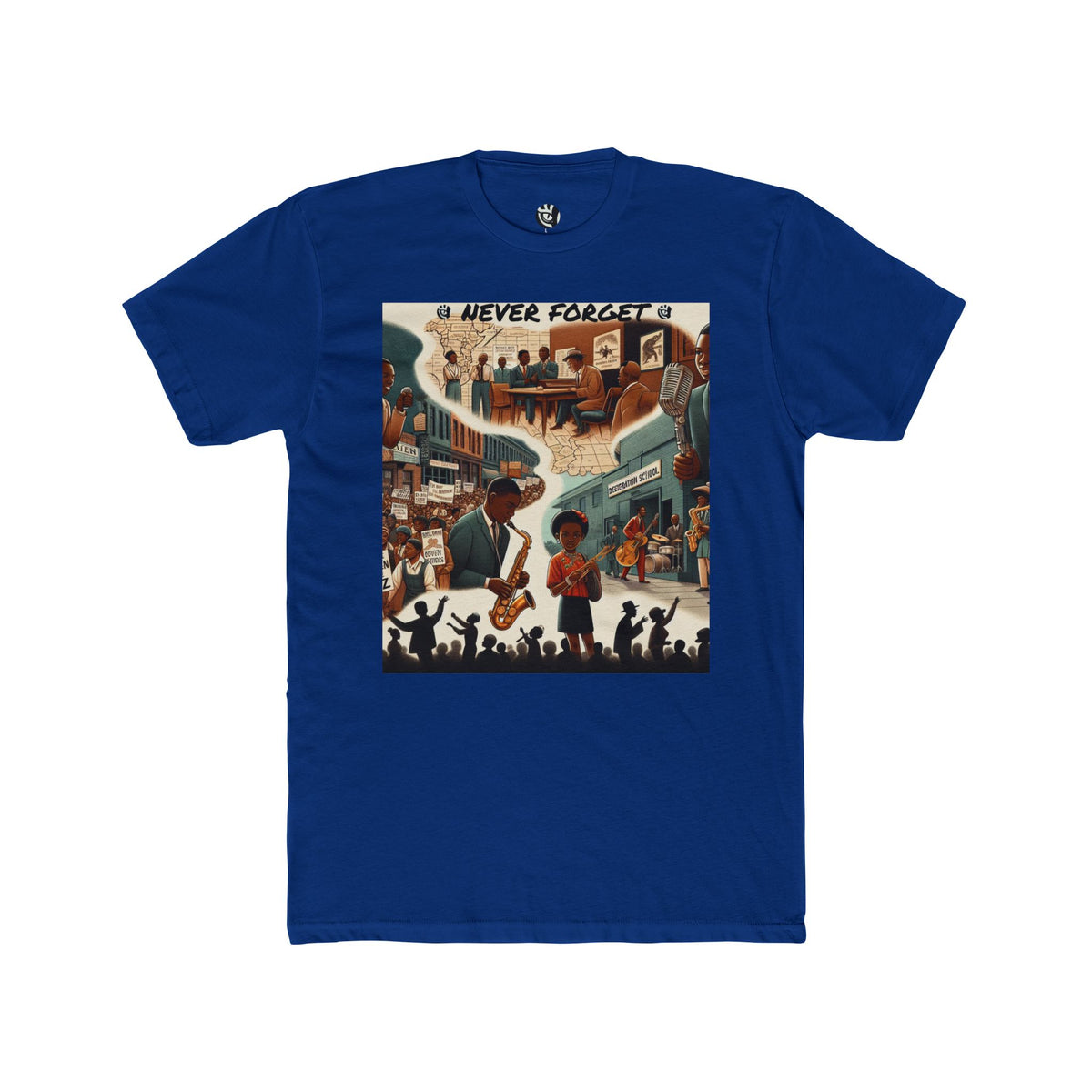 Unisex Cotton Crew Tee - 'Never Forget' Black History