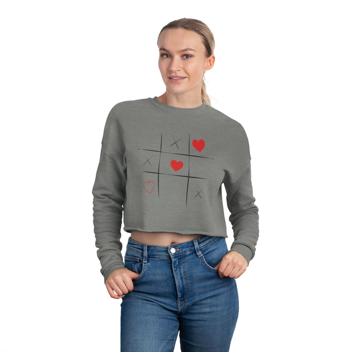 Trendy Women's Cropped Sweatshirt
