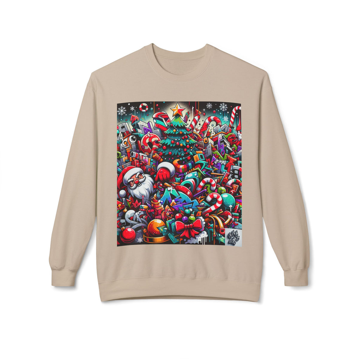 Festive Christmas Sweatshirt with Santa and Holiday Cheer Design