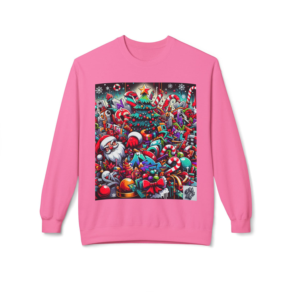 Festive Christmas Sweatshirt with Santa and Holiday Cheer Design