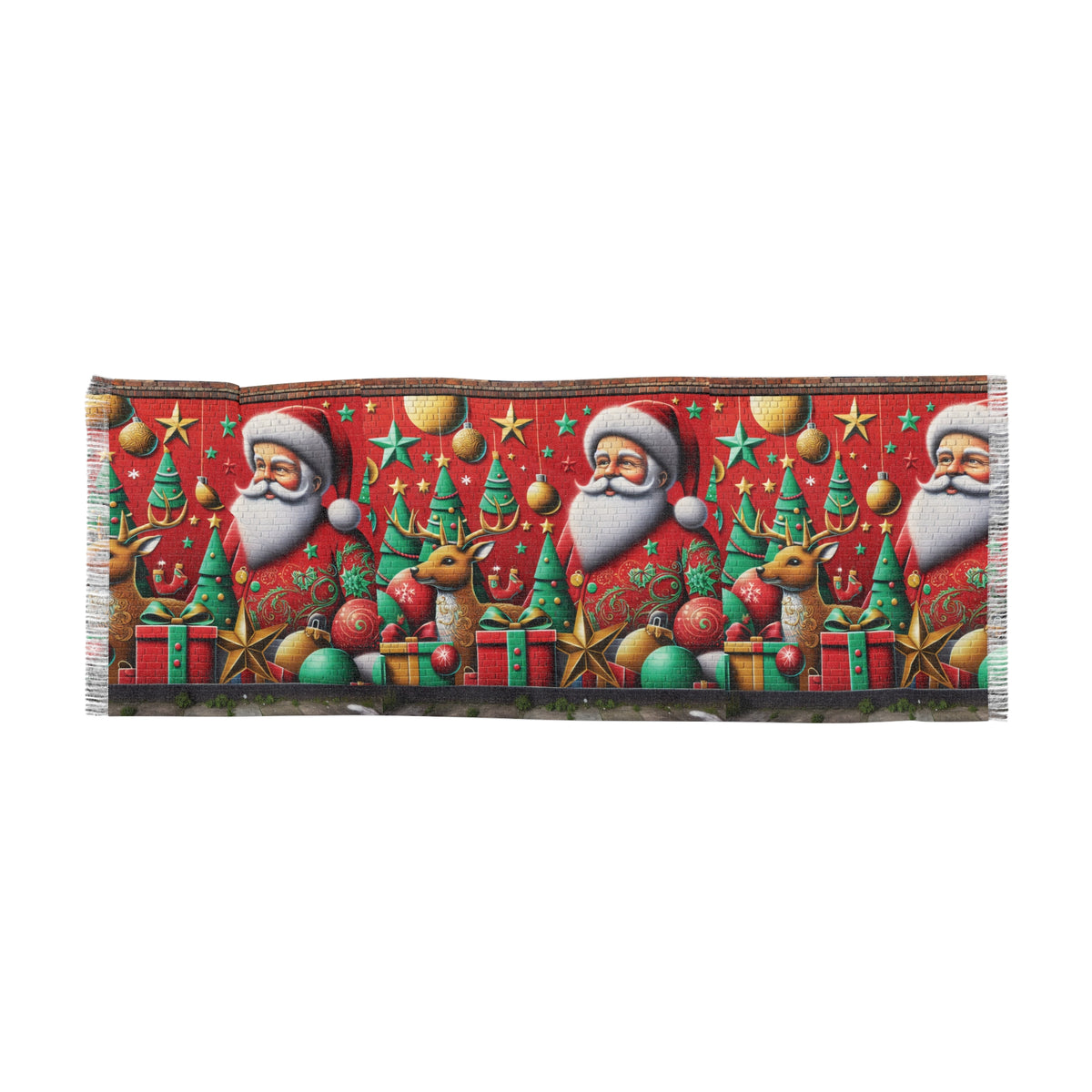 Festive Santa Light Scarf - Holiday Accessory for Christmas Cheer