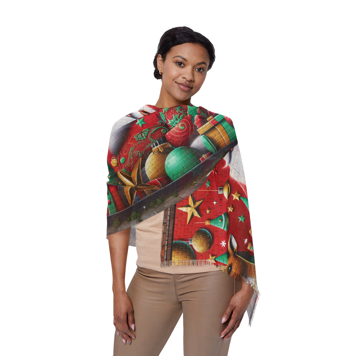 Festive Santa Light Scarf - Holiday Accessory for Christmas Cheer