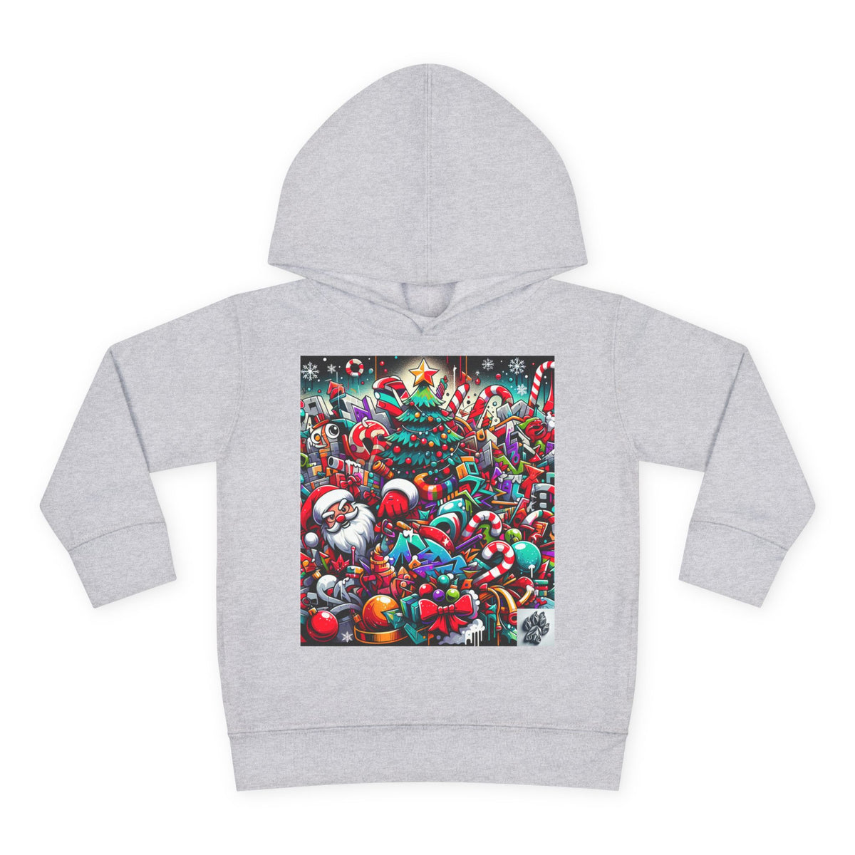 Festive Santa Toddler Hoodie - Cozy Christmas Fleece Pullover