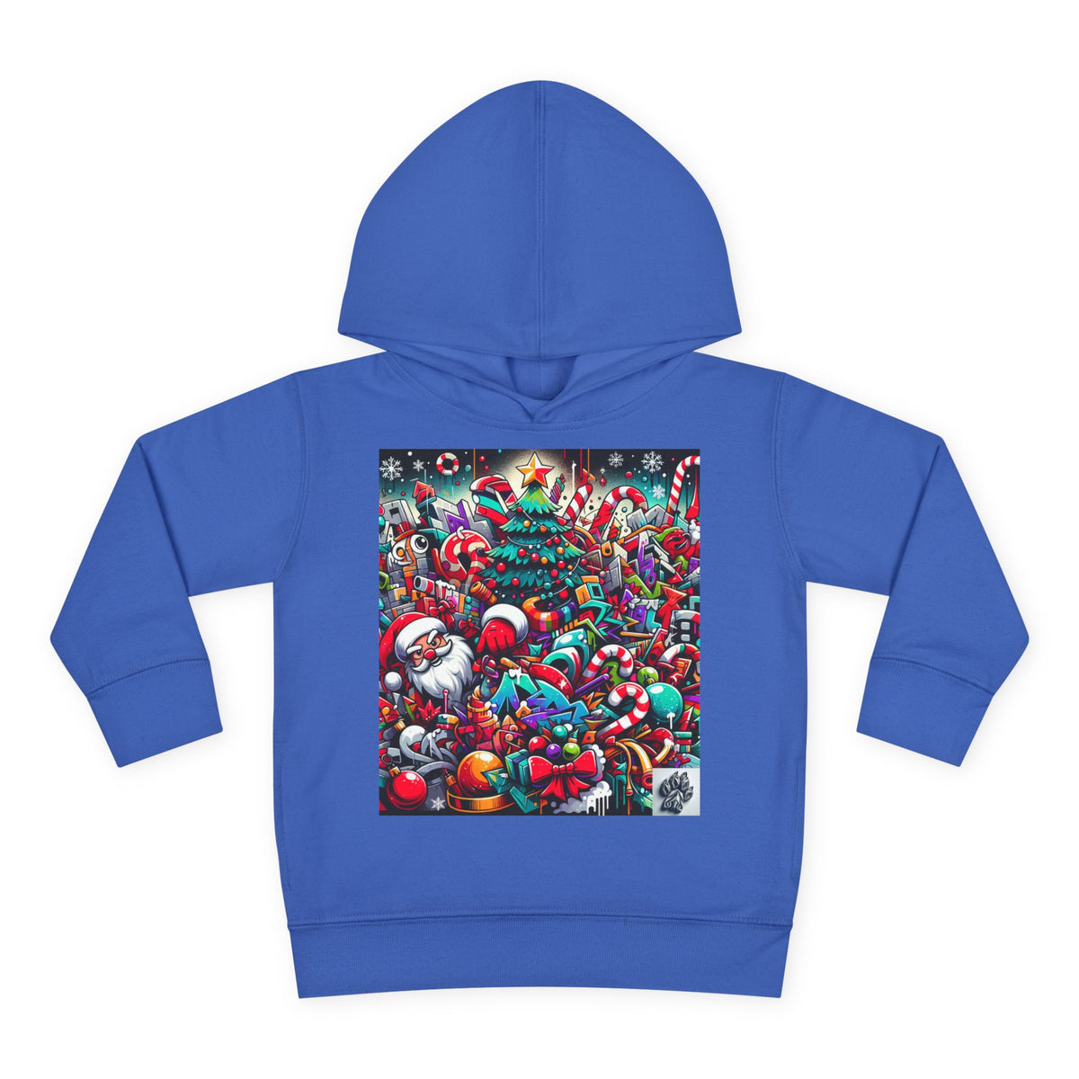 Festive Santa Toddler Hoodie - Cozy Christmas Fleece Pullover