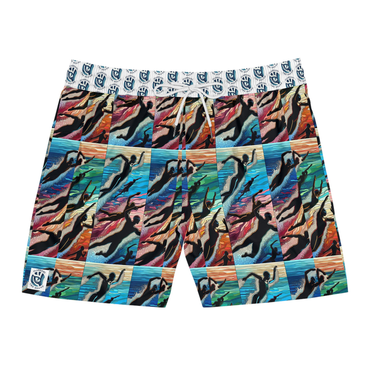 Vibrant Men's Mid-Length Swim Shorts