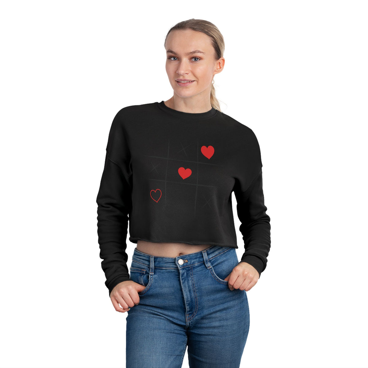 Trendy Women's Cropped Sweatshirt