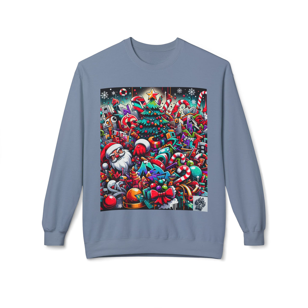 Festive Christmas Sweatshirt with Santa and Holiday Cheer Design