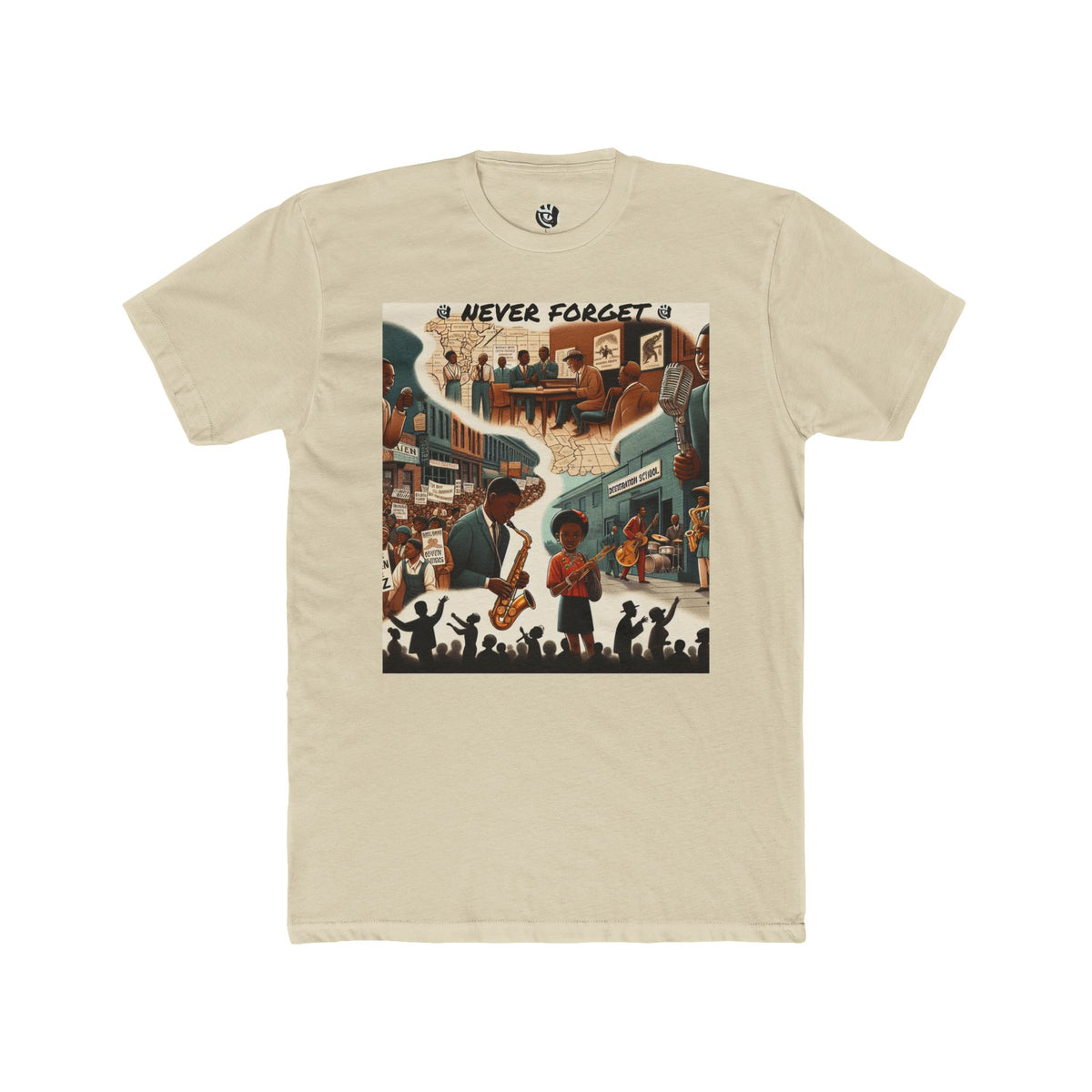 Unisex Cotton Crew Tee - 'Never Forget' Black History