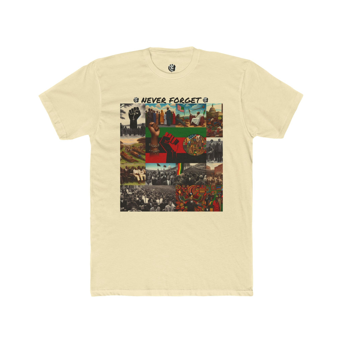 Never Forget  Black History  Unisex Cotton Crew Tee