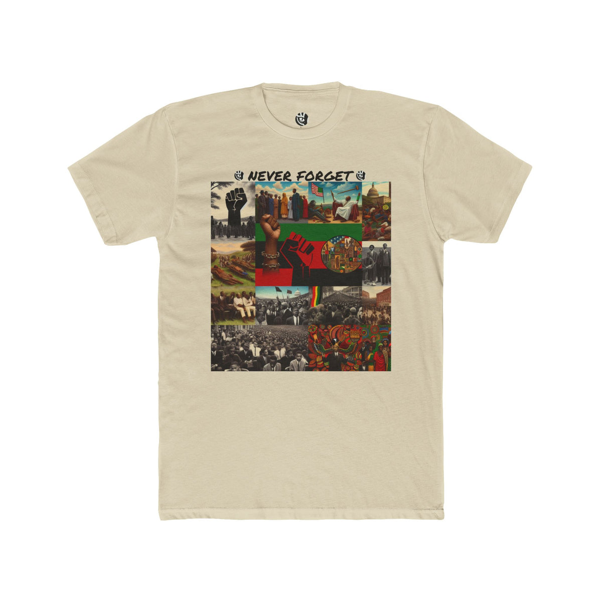 Never Forget  Black History  Unisex Cotton Crew Tee