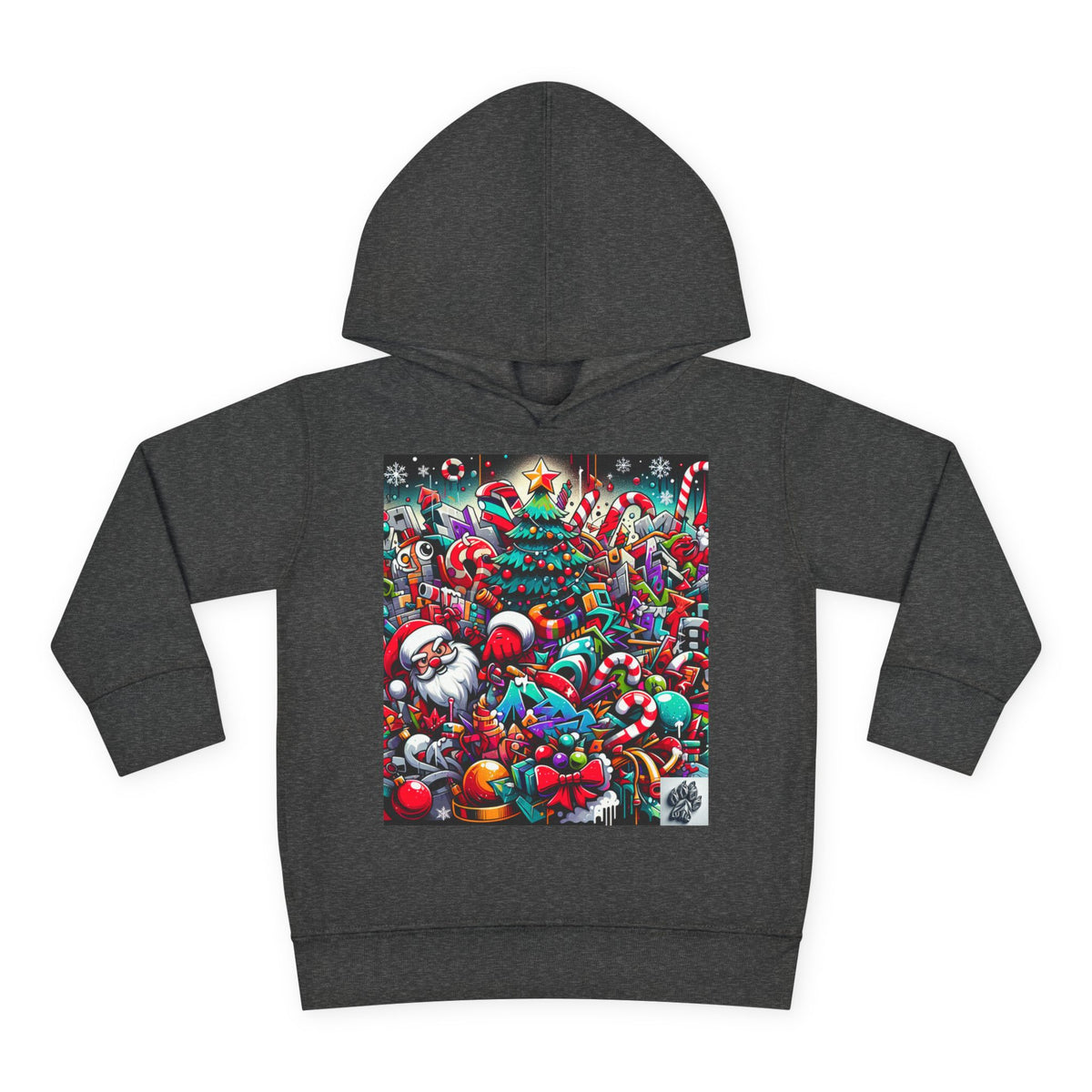 Festive Santa Toddler Hoodie - Cozy Christmas Fleece Pullover