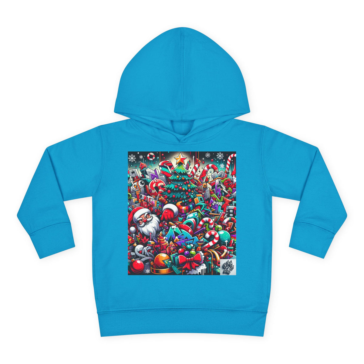 Festive Santa Toddler Hoodie - Cozy Christmas Fleece Pullover