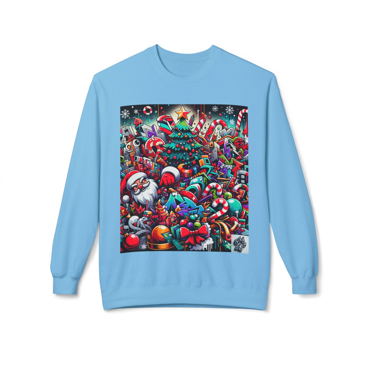 Festive Christmas Sweatshirt with Santa and Holiday Cheer Design