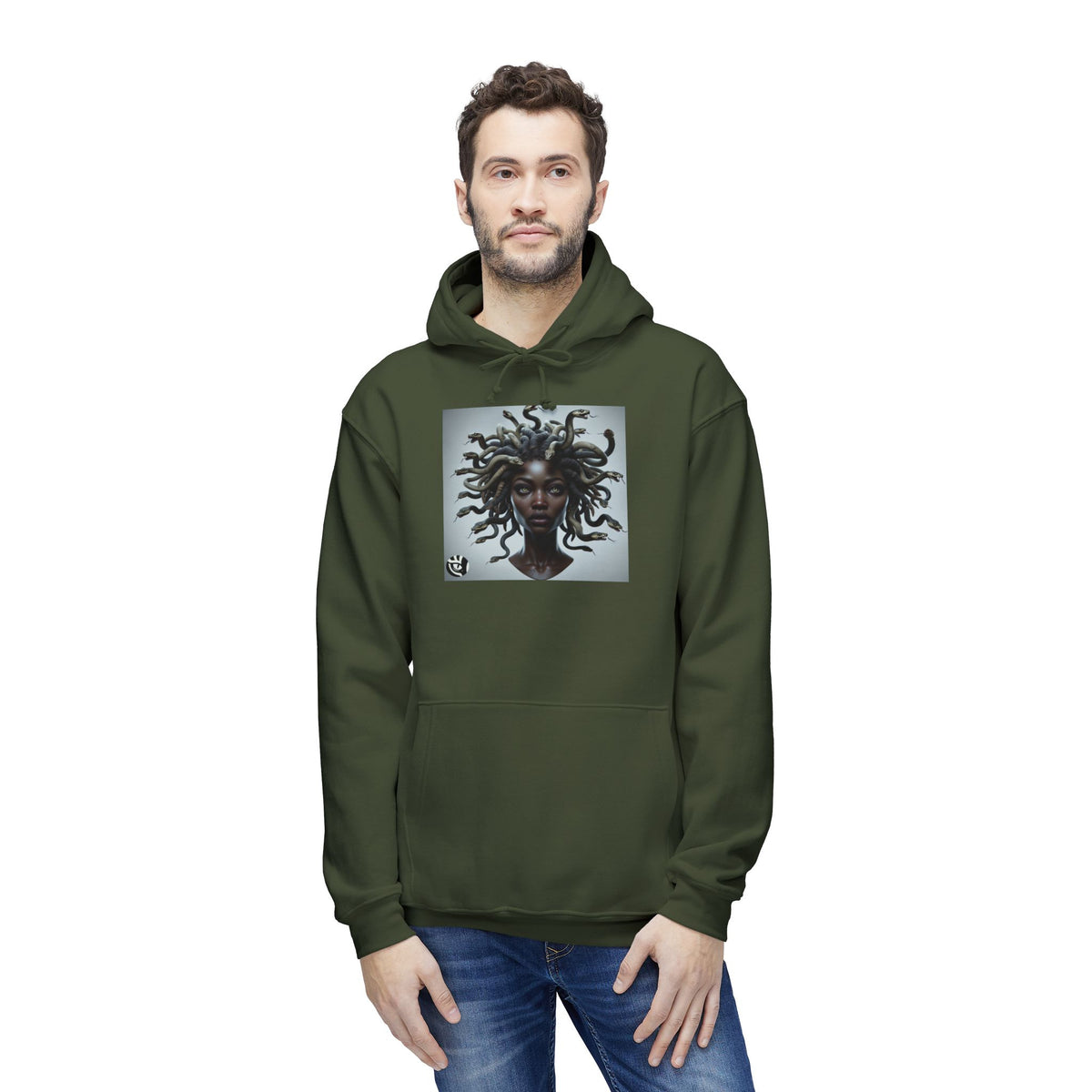 Medusa Graphic Unisex Hoodie, Cozy Sweatshirt Gift for Her, Stylish Layer for Fall, Unique Art, Trendy Youth Fashion