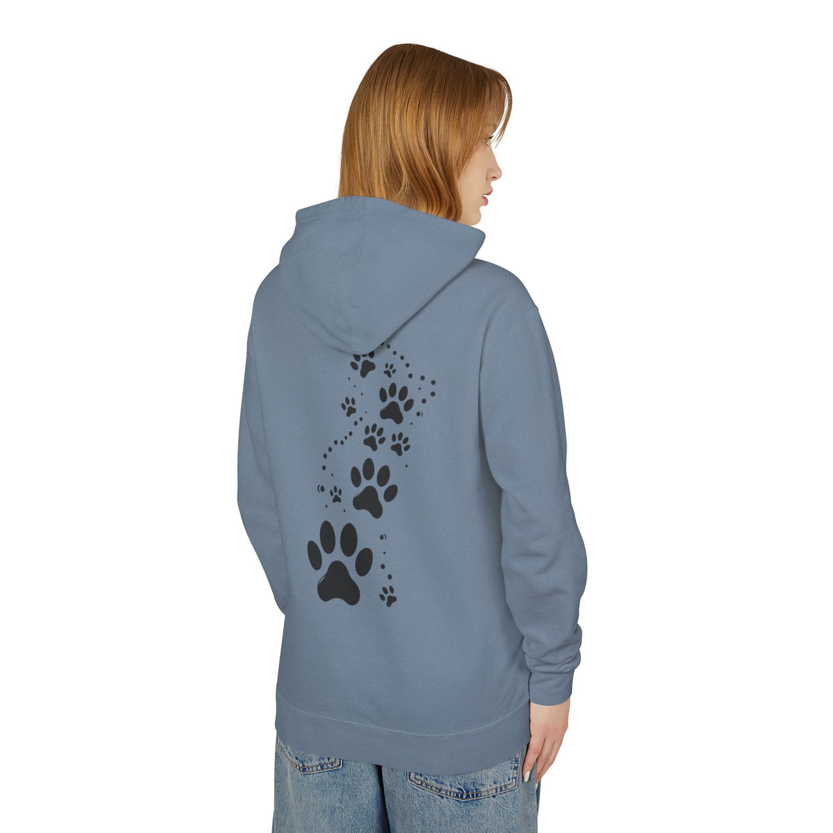 Santa Paws Hoodie — Christmas Santa & Paw Print Holiday Hoodie
