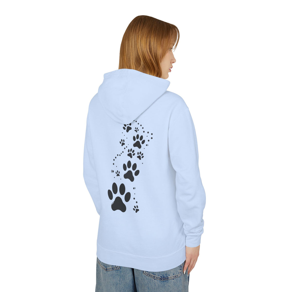 Santa Paws Hoodie — Christmas Santa & Paw Print Holiday Hoodie