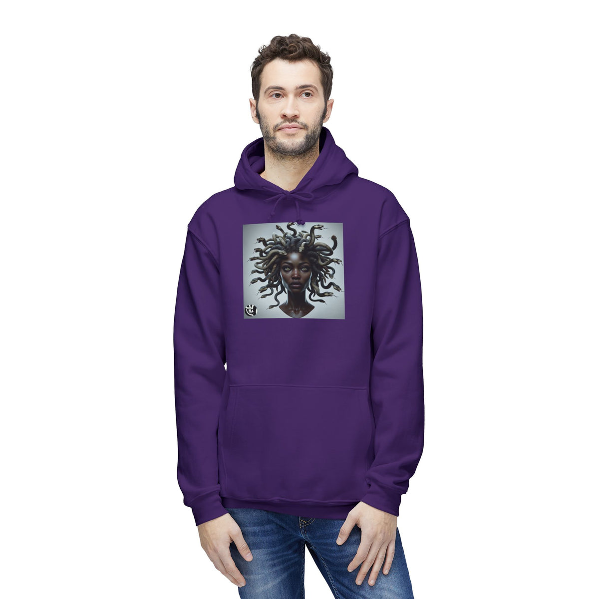 Medusa Graphic Unisex Hoodie, Cozy Sweatshirt Gift for Her, Stylish Layer for Fall, Unique Art, Trendy Youth Fashion