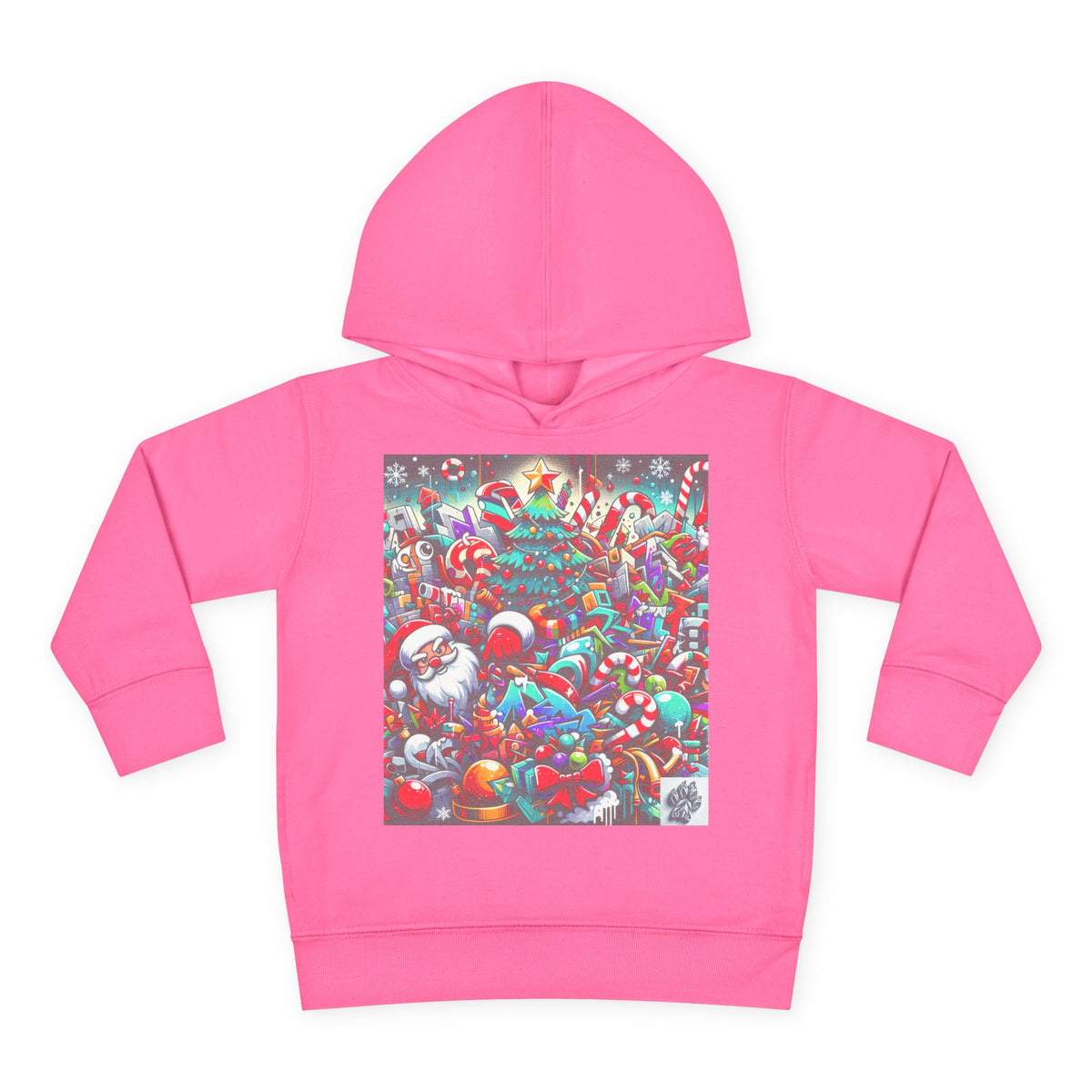 Festive Santa Toddler Hoodie - Cozy Christmas Fleece Pullover