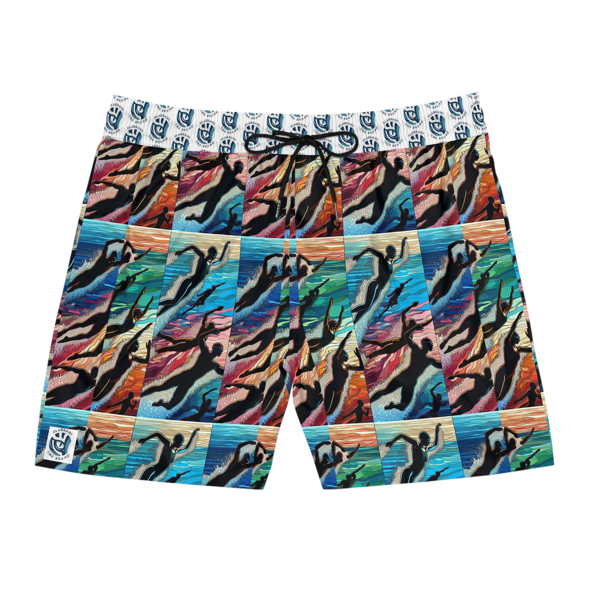 Vibrant Men's Mid-Length Swim Shorts