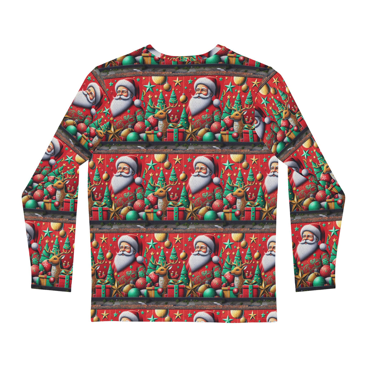 Festive Santa Long Sleeve Shirt for Holiday Cheer