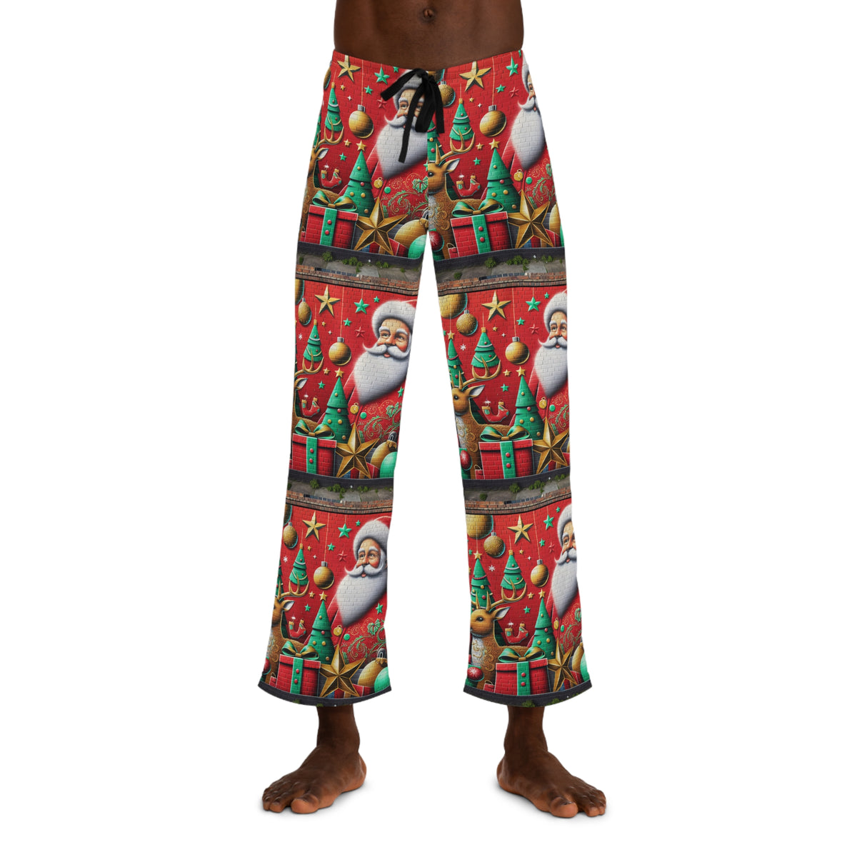 Festive Santa Pajama Pants - Merry Christmas Sleepwear for Men