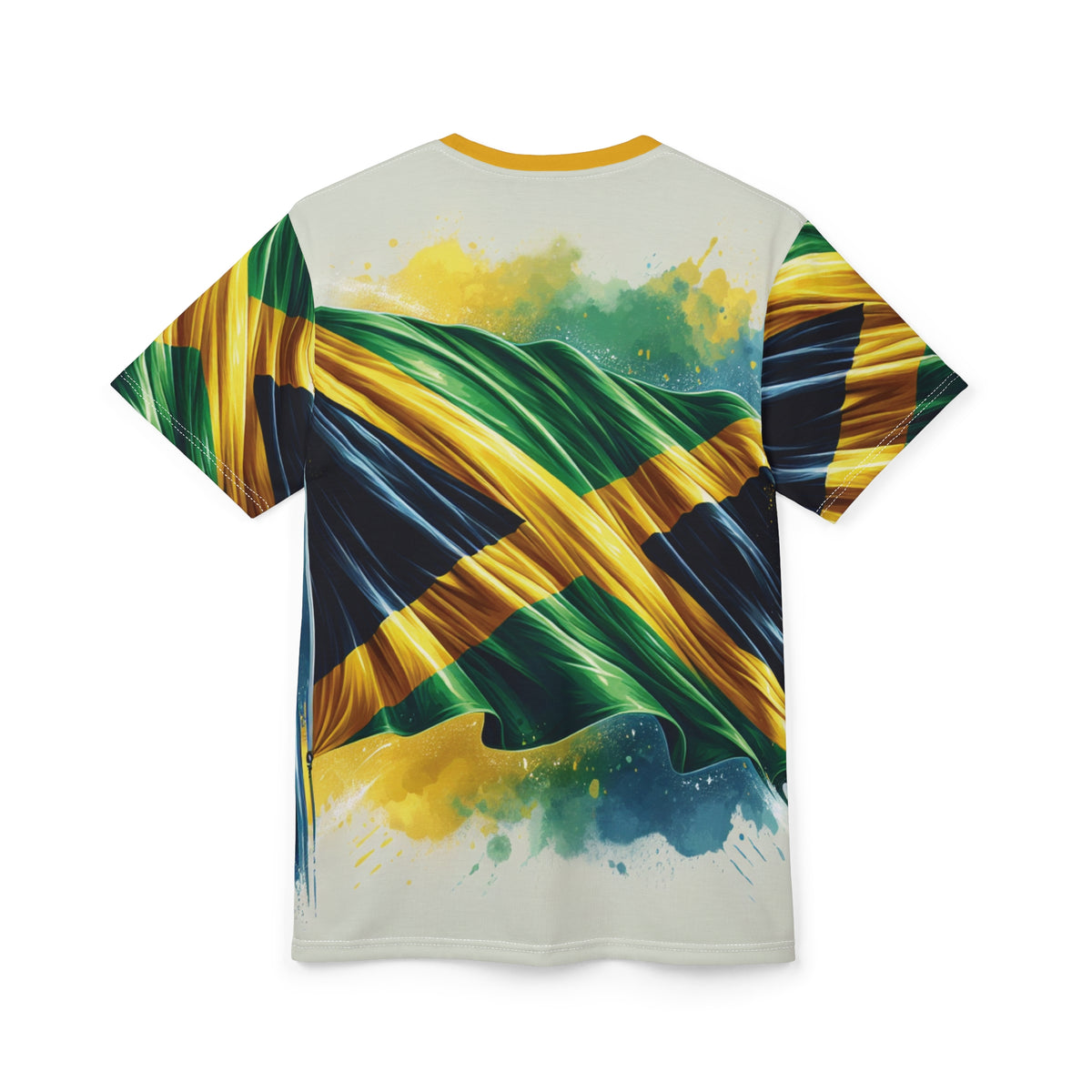 Jamaican Flag Unisex Cut & Sew Tee - Vibrant Colors for Celebrations & Everyday Wear